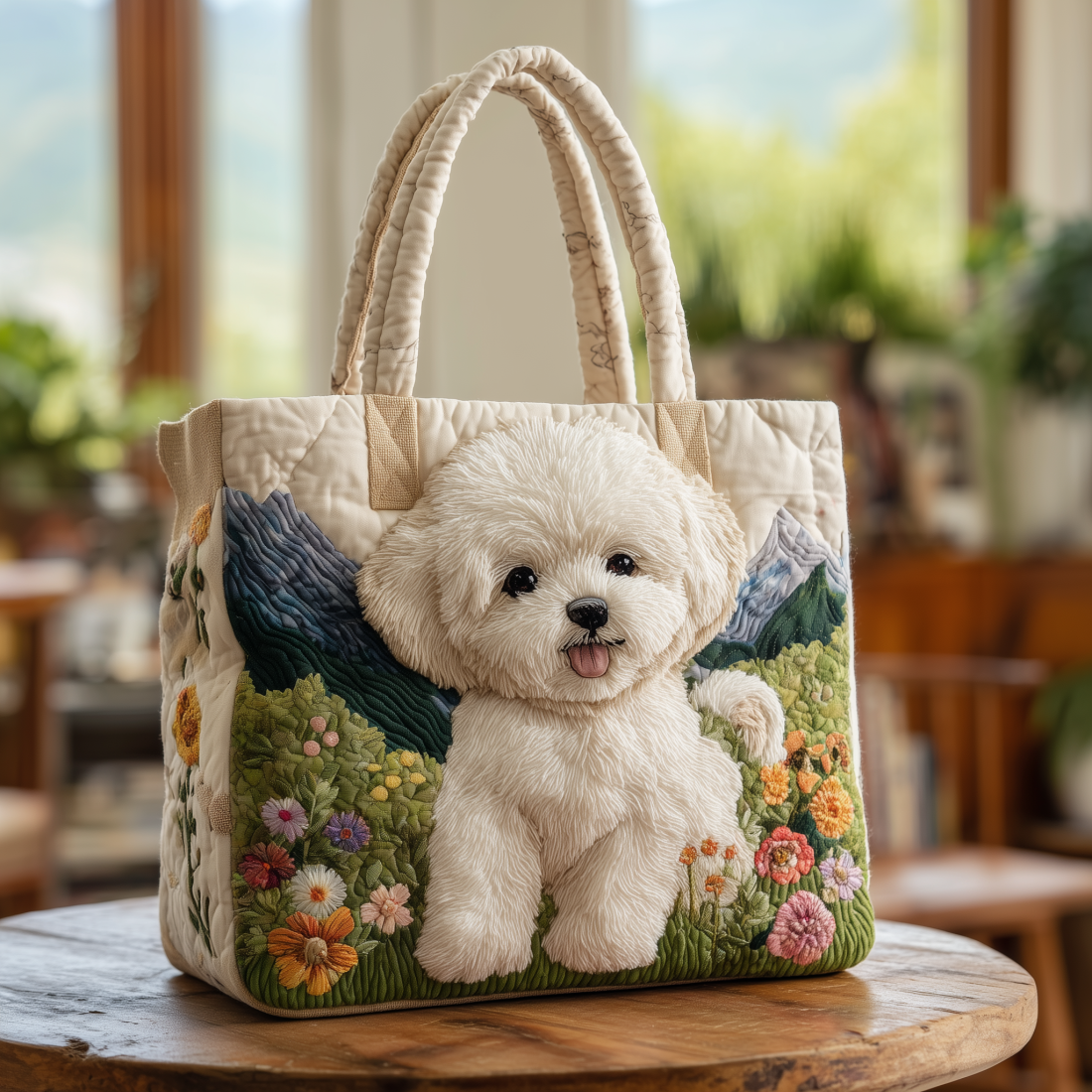 Gwenavella - Artistic Bag with 3D Floral Pattern
