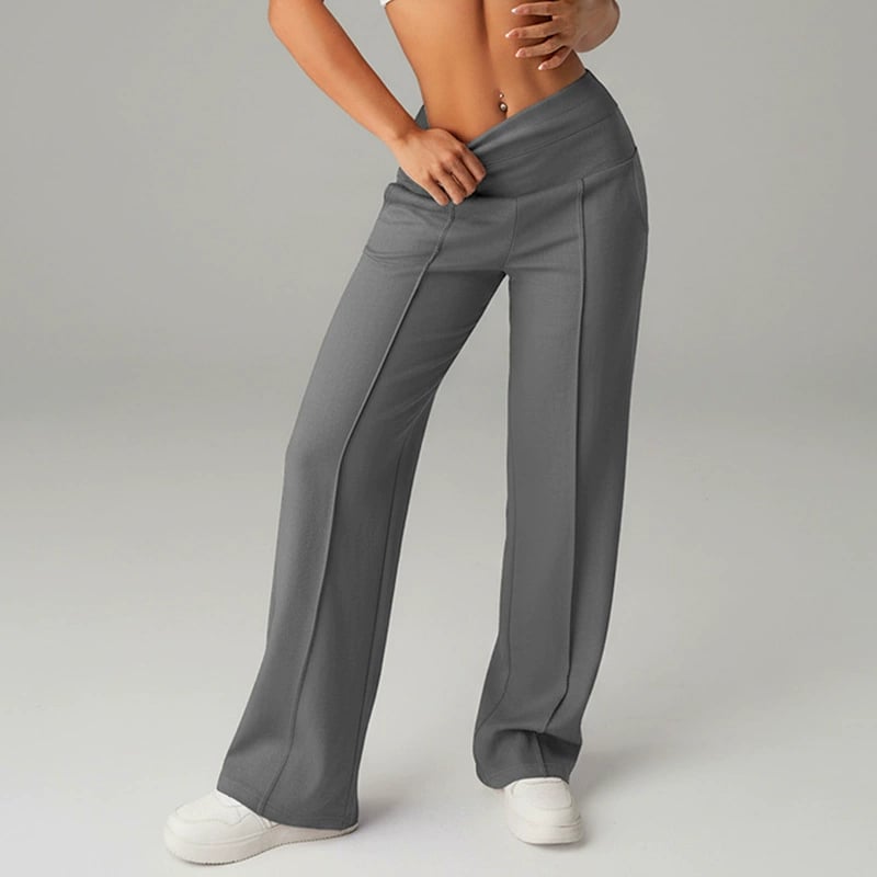 Niselle - Pantalon Femme Uni à Jambes Droites