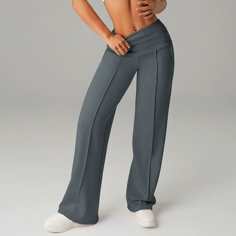 Niselle - Pantalon Femme Uni à Jambes Droites
