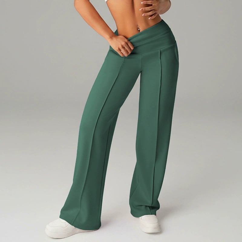 Niselle - Pantalon Femme Uni à Jambes Droites